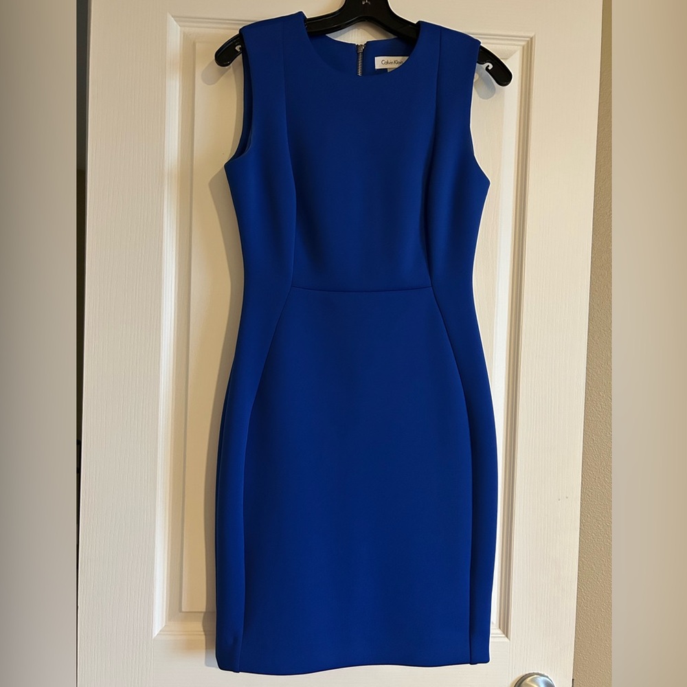 Calvin Klein Cobalt Blue Sleeveless Mini Dress